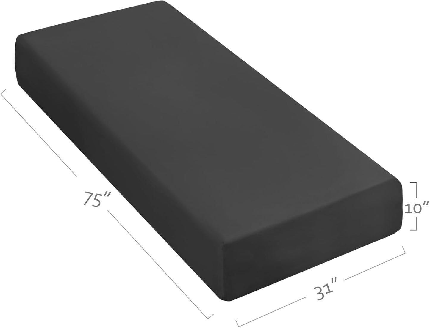 Cot Fitted Sheet 31 x 75 Inch, Soft Microfiber Narrow Twin Sheet for RV Bunk, Camping Cot & Guest Bed