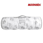 Toddler Nap Mat- Removable Pillow and Fleece Minky Blanket, 21" x 50", Elephant