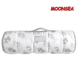 Toddler Nap Mat- Removable Pillow and Fleece Minky Blanket, 21" x 50", Elephant