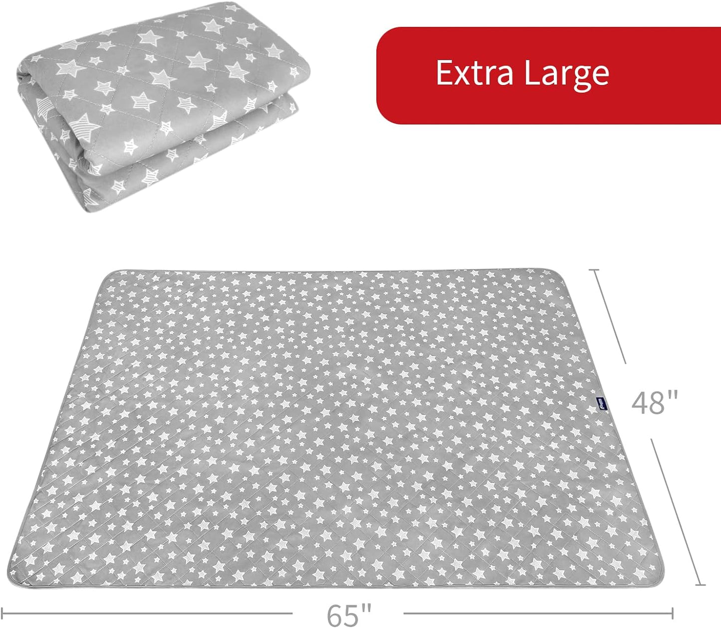 Dog Pee Pads , Waterproof Dog Pads, Non-Slip Whelping Pads, Grey Star