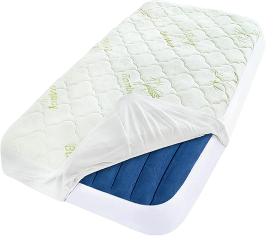 Toddler Travel Bed Cover, Kids Air Mattres Pad Sheet Viscose Made from Bamboo Mattress Protector Waterproof, Compatible with hiccapop Inflatable Travel Bed or EnerPlex Toddler Travel Bed-Moonsea Bedding