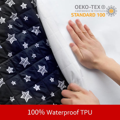 Dog Bed Covers, Waterproof Dog Bed Covers Dog Pillow Cover Quilted, for Dog/Cat, Black Star