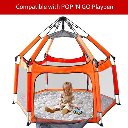 Baby Play Mat | Hexagon Playpen Mat - Compatible with POP 'N GO Baby Playpen