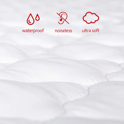 Pack N Play Mattress Pad Cover/ Protector - Ultra-Soft Microfiber, Waterproof, White (Graco On The Go Playard and Portable Playard)