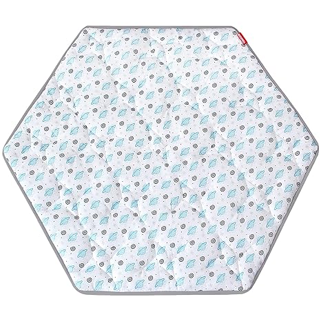 Baby Play Mat | Hexagon Playpen Mat - 52'' x 45'', Padded and Non Slip Activity Mat for Infant & Toddler, Planet - Moonsea Online Store