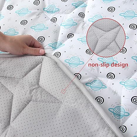 Baby Play Mat | Hexagon Playpen Mat - 52" x 45", Padded and Non-Slip Activity Mat for Infant & Toddler, Planet