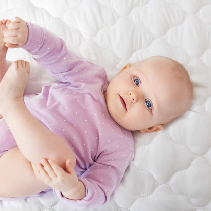 Pack N Play Mattress Pad Cover/ Protector - Ultra-Soft Microfiber, Waterproof, White (Pamo Babe Portable Playard)