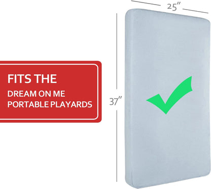 Pack N Play Mattress Pad Cover/ Protector - Ultra-Soft Microfiber, Waterproof, White (for Dream On Me Nest Portable Play Yard)