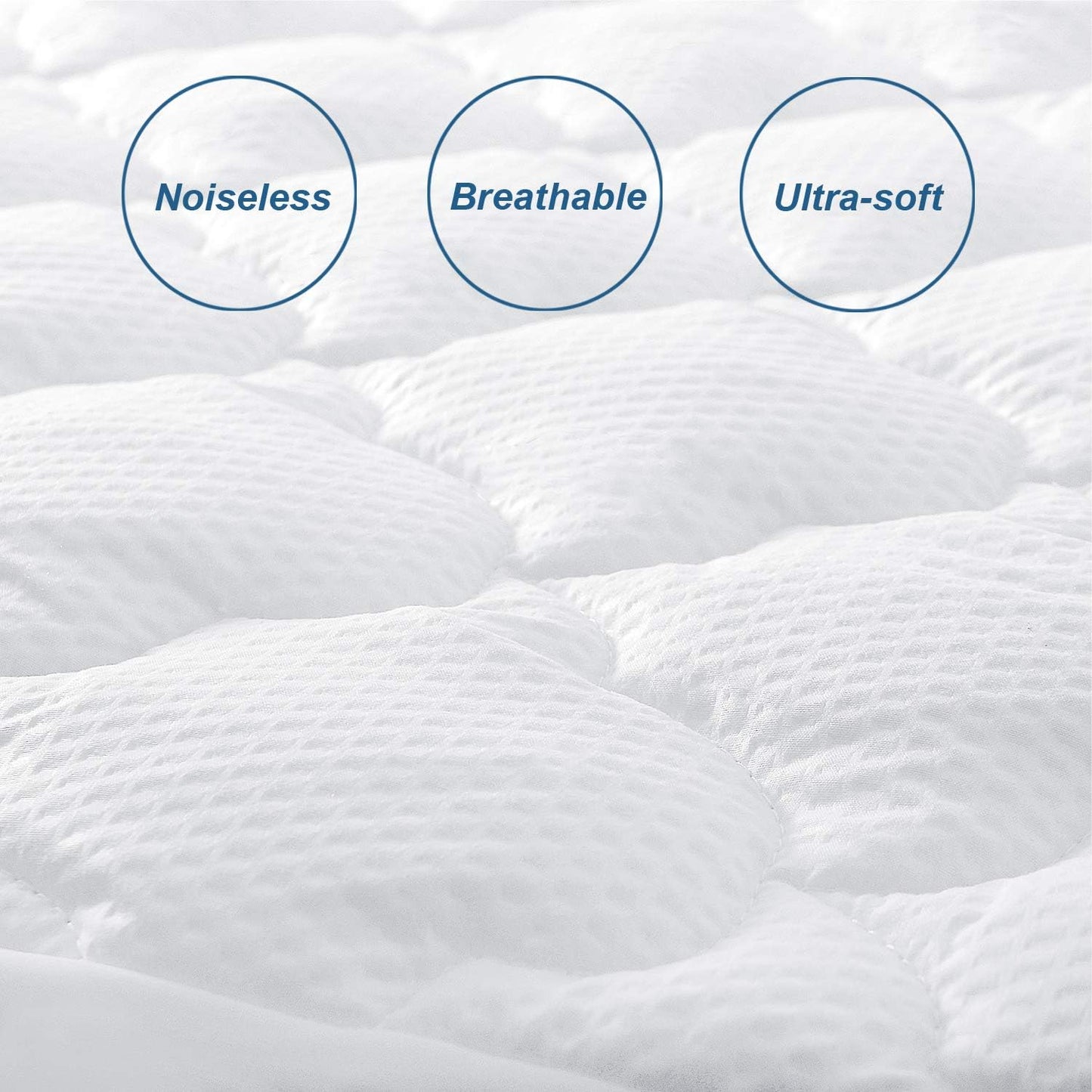Mattress Cover/Protector- ,Breathable Cloud Quilted, Durable, Noisless,Microfiber