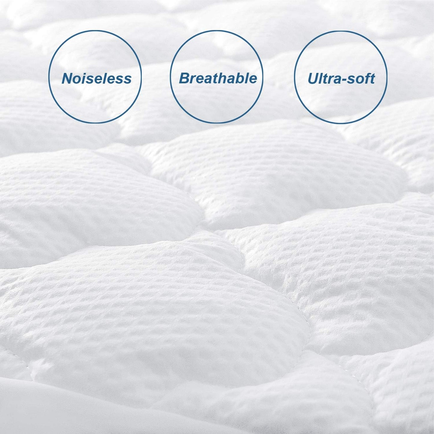 Mattress Cover/Protector- ,Breathable Cloud Quilted, Durable, Noisless,Microfiber