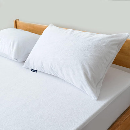 Waterproof Pillow Protectors with Zipper, 4 Pack, Viscose Made from Bamboo Terry, Soft Noiseless & Breathable