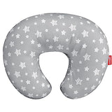 Nursing Pillow Cover, Snug Fits Boppy Nursing Pillows, Grey, Star Print