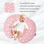 Nursing Pillow Cover, Snug Fits Boppy Nursing Pillows, Pink, Star Print