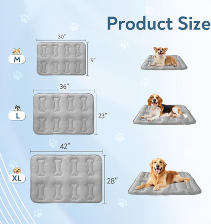 2 Pack Cooling Dog Mat for Dogs – Summer Cooling Pet Pad, Breathable Heat-Relief Mat for Crate, Couch & Floor Use