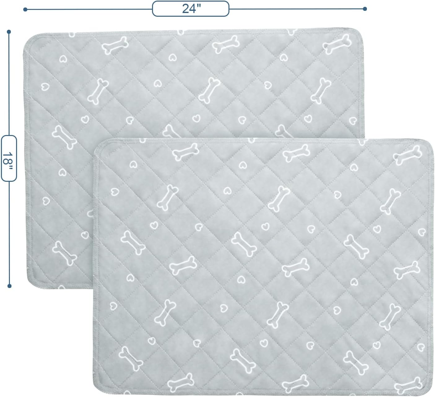 Washable Pee Pads , Non-Slip Training Pads for Dogs, Waterproof, 2 Pack