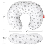 Nursing Pillow Cover, Snug Fits Boppy Nursing Pillows, White, Star Print