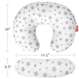 Nursing Pillow Cover, Snug Fits Boppy Nursing Pillows, White, Star Print