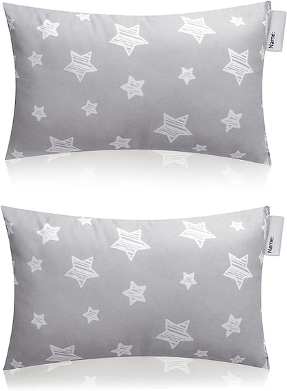 Moonsea Small Pillow, 11" x 7" x 2.5", Grey Star, 2 Pack