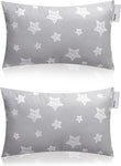 Moonsea Small Pillow, 11" x 7" x 2.5", Grey Star, 2 Pack
