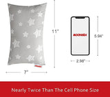 Moonsea Small Pillow, 11" x 7" x 2.5", Grey Star, 2 Pack