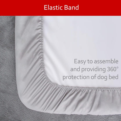 Dog Bed Covers, Waterproof Dog Bed Covers Dog Pillow Cover Quilted, for Dog/Cat, Microfiber,Grey Star