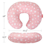 Nursing Pillow Cover, Snug Fits Boppy Nursing Pillows, Pink, Star Print
