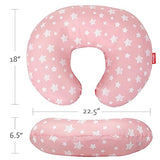 Nursing Pillow Cover, Snug Fits Boppy Nursing Pillows, Pink, Star Print