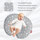 Nursing Pillow Cover, Snug Fits Boppy Nursing Pillows, Grey, Star Print