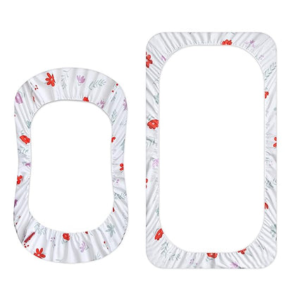 Bassinet Sheet, 33''x 17'', Microfiber, Floral