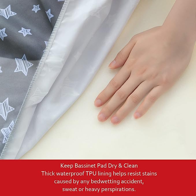 Bassinet Sheet, Compatible with Dream On Me Karley / Lacy & Fisher-Price & Baby Delight Snuggle Nest Bassinet, 30''x 15'', 2 Pack, Microfiber