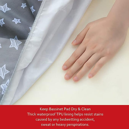 Bassinet Sheet, Compatible with Dream On Me Karley / Lacy & Fisher-Price & Baby Delight Snuggle Nest Bassinet, 30''x 15'', 2 Pack, Microfiber
