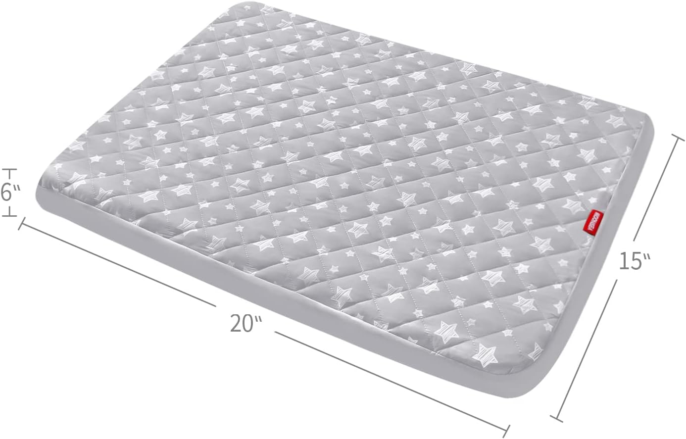 Dog Bed Covers, Waterproof Dog Bed Covers Dog Pillow Cover Quilted, for Dog/Cat, Microfiber,Grey Star