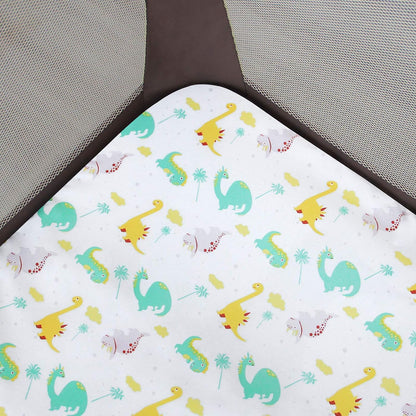 Pack n Play Sheet | Mini Crib Sheet - 2 Pack, Ultra-Soft Microfiber, Fits Graco Pack and Play, Dinosaur & Grey Star