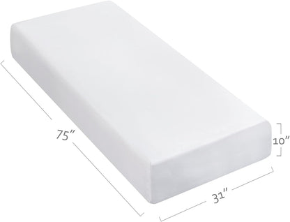 Cot Sheets, Ultra Soft and Breathable, Snug Fit for Narrow Twin Mattress/Camp Bunk Beds/RVs Bunk/Guest Beds/Army Cots/Trifold Mattress ,Grey and White,  31" x 75"(2 Pack)