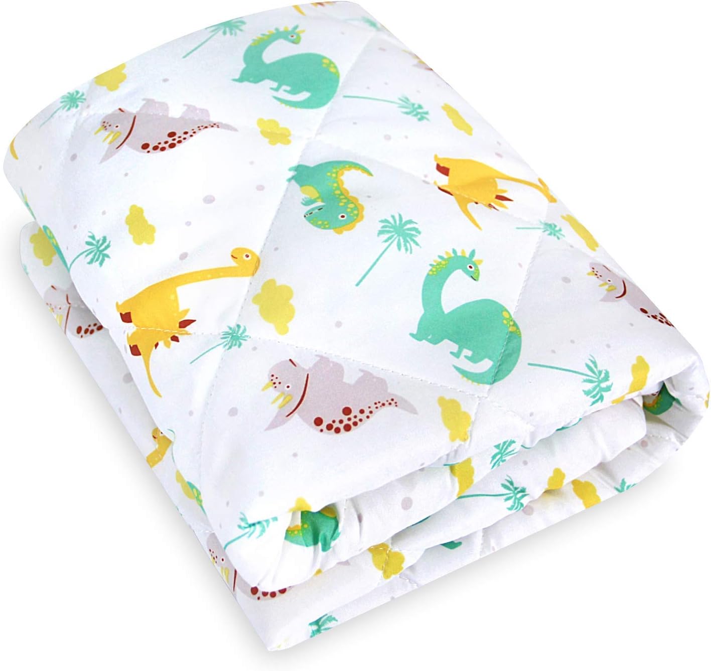 Pack n Play Sheet Quilted | Mini Crib Sheet - Pack and Play Mattress Pad Cover, Ultra-Soft Microfiber, Fits Graco Pack and Play, Dinosaur