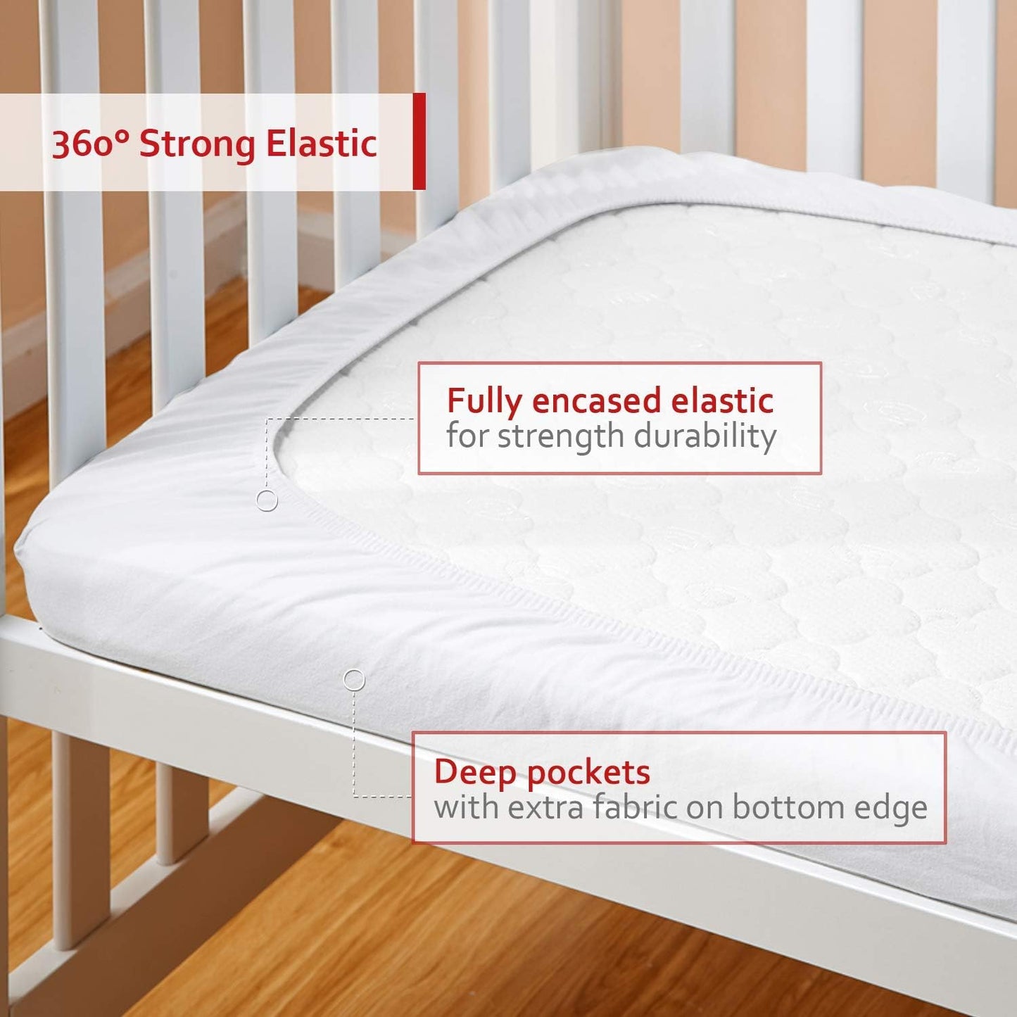 Pack n Play Sheet Quilted | Mini Crib Sheet - Pack and Play Mattress Pad Cover, Ultra-Soft Microfiber, Fits Graco Pack and Play, Floral