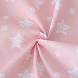 Crib Sheets - Fit For Standard Crib, Microfiber, Pink Star