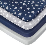Pack and Play Sheets, Compatible with Graco Pack n Play, Microfiber, 4Pack