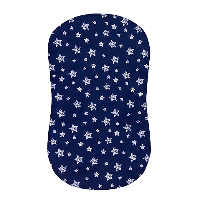 Bassinet Sheet, 33''x 17'', Microfiber, Navy Star