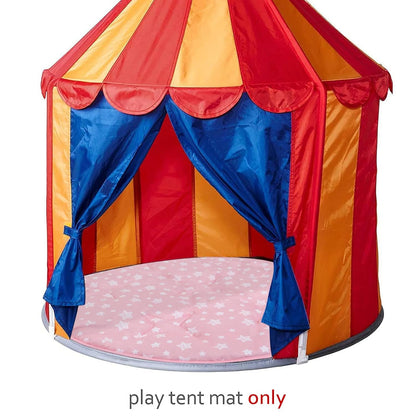 Baby Play Mat | Play Tent Mat - Round 40'' x 40'', Padded and Non-Slip Activity Mat for Kids and Toddlers, Pink Star
