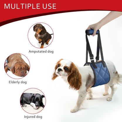Adjustable Dog Sling Dog Lift Harness for X-Large Dogs, Hind Leg Support Portable Soft Lift Support and Rehab Harness for Weak Rear Legs, for Senior, Injured, Disabled and After Surgery Dogs X-Large