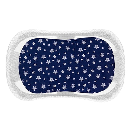 Bassinet Sheet, 33''x 17'', Microfiber, Navy Star