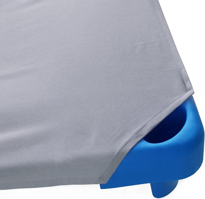 Daycare Cot Sheets for Preschool, Soft Microfiber Fitted Cot Covers with Elastic Straps for Toddler Nap Time