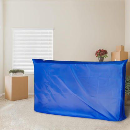 Heavy Duty Waterproof Mattress Bag for Moving & Storage with 4 Handles, Double Zippers & Adjustable Straps, Reusable Cover