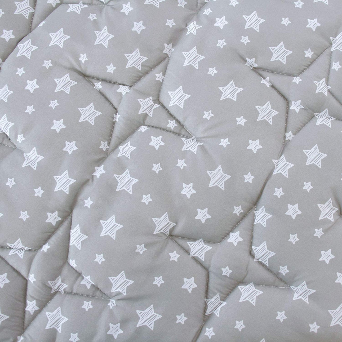 Baby Play Mat | Play Tent Mat - Round 40'' x 40'', Padded and Non-Slip Activity Mat for Kids and Toddlers, Grey Star