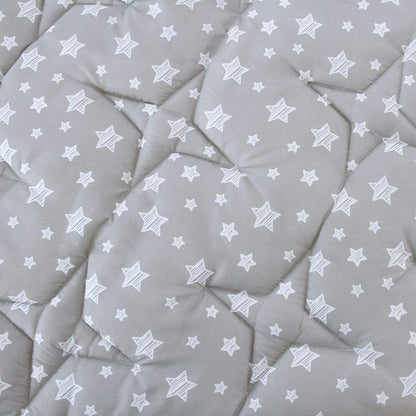 Baby Play Mat | Play Tent Mat - Round 40'' x 40'', Padded and Non-Slip Activity Mat for Kids and Toddlers, Grey Star