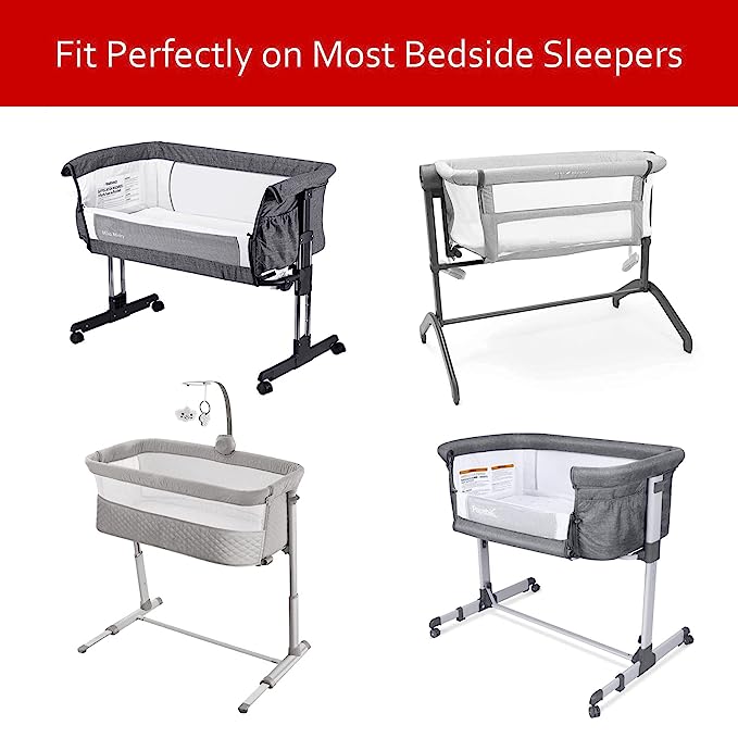 Bassinet Sheet, Compatible with Mika Micky & MiClassic & Milliard Bassinet, 2 Pack, Microfiber