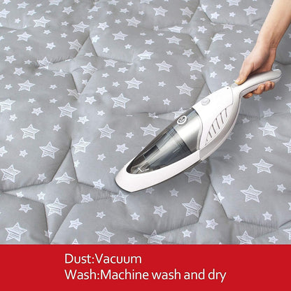 Baby Play Mat | Play Tent Mat - Round 40'' x 40'', Padded and Non-Slip Activity Mat for Kids and Toddlers, Grey Star