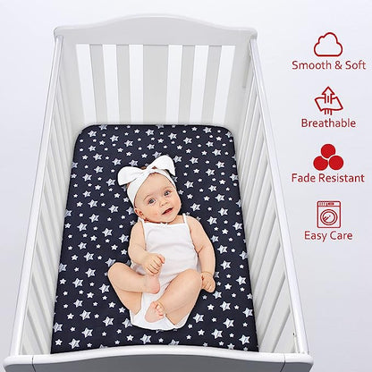 Crib Sheets - Fit For Standard Crib, Microfiber