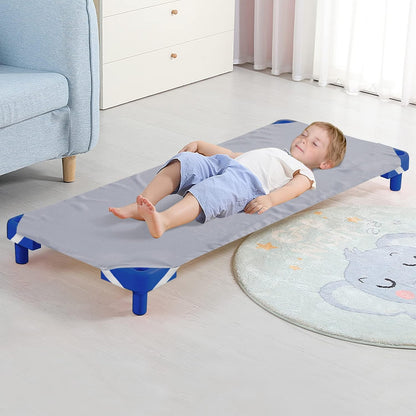 Daycare Cot Sheets for Preschool, Soft Microfiber Fitted Cot Covers with Elastic Straps for Toddler Nap Time